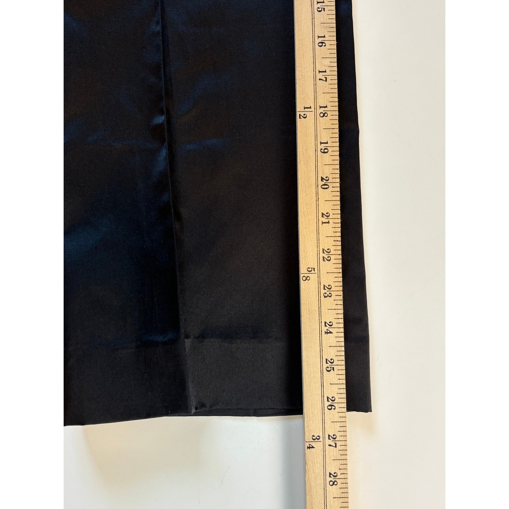 Ralph Lauren Dress Pants Black Womens 12 Silk Blend Straight Leg Cocktail Office - Picture 10 of 10